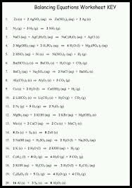 write 20 balanced chemical equations in