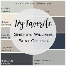 favorite sherwin williams paint colors