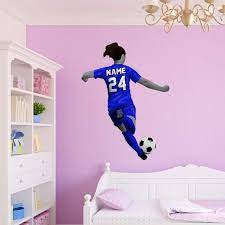 Personalized Girl Soccer Player Wall