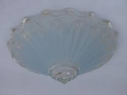 sky blue vintage pressed glass pendant