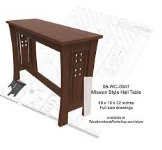 Mission Style Sofa Table Woodworking