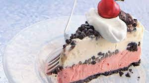 Chocolate Cherry Ice Cream Cake Recipe gambar png