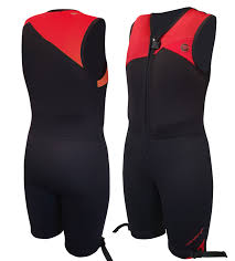 Wavelength Jnr Boys Sleeveless Level 50s Buoyancy Suit Red