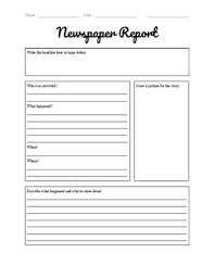 Ask for players' emails to identify them. Newspaper Report Template Worksheets Teaching Resources Tpt