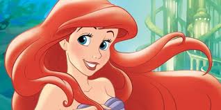 hair red in the little mermaid