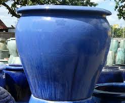 Light Blue Glazed Pot Tree Planter