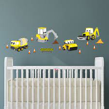 Construction Vehicle Wall Stickers