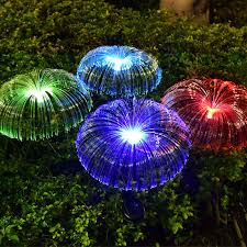 Solar Rgb Garden Jellyfish Light Fiber