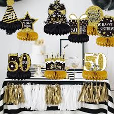 9 pieces 50th birthday decorations for