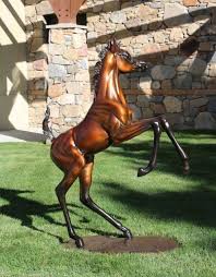 Lifesize Bronze Rearing Foal Sculpture