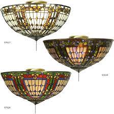 stained glass ceiling fan light kits