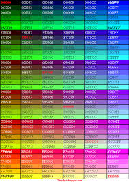 Html Hexadecimal Color Code Chart 7terabyte