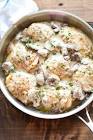 chicken breasts smothered in a mushroom cream sauce