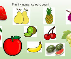 Fruit Name Colours Counting