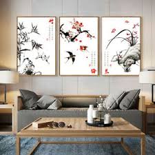 chinese painting flowers canvas art