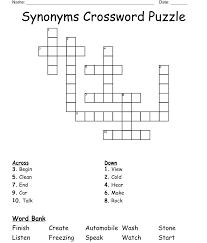 synonyms crossword puzzle wordmint