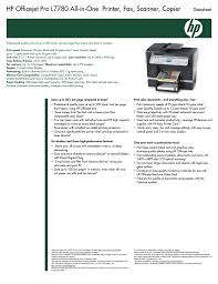 Hp Officejet Pro L7780 All In One Printer Fax Scanner