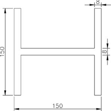 sectional size of h steel beam