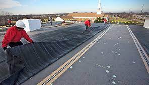 Rubber roof installation, installation of a firestone epdm rubber roofing system. Firestone Roofing Membrane Ontario Cox Roofing Systems