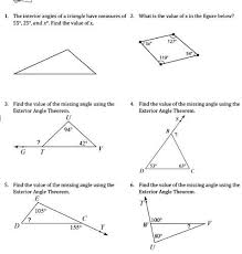 the interior angles of a triangle have