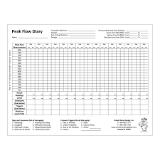 Sns Peak Flow Diary 50 Pad