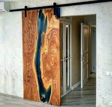 Brown Wooden Sliding Panel Door
