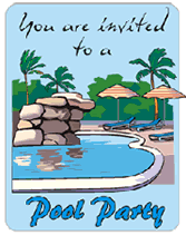 pool party free printable invitations