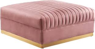 Velvet Modular Sectional Sofa Ottoman