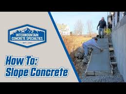 properly slope concrete for drainage