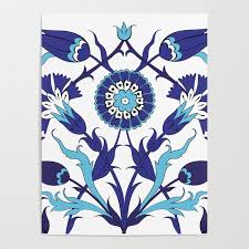 Turkish Tile Art Pattern Poster By Ns