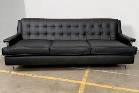 Black Leather Sofa With Chrome Legs