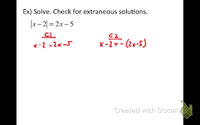 solving absolute value equations 2
