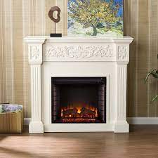 Antique White Electric Fireplace