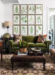 this apple green velvet sofa would look