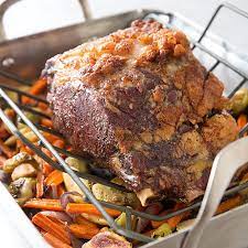 Vegtiable ideas for prime rib : One Pan Prime Rib And Roasted Vegetables Cook S Country Cooks Country Recipes Roasted Vegetables Prime Rib Roast