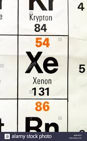 The Element Xenon Xe As Seen On A Periodic Table Chart As