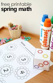 spring flower roll and color math games
