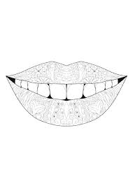 lips coloring pages for s