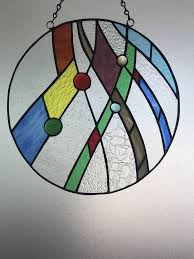 Stained Glass Panel Round Abstract