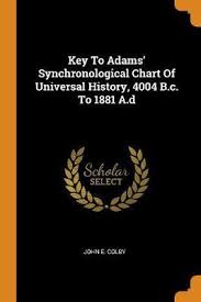 Key To Adams Synchronological Chart Of Universal History