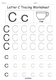 free printable letter c tracing worksheets