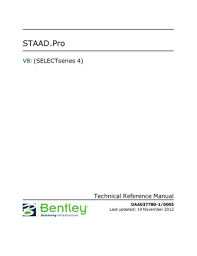 staad pro v8i technical reference