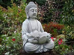 Buddha With Lotus Solid Stone Statue