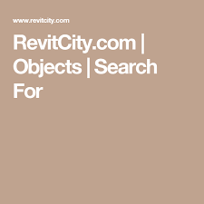 Revitcity Com Objects Search For