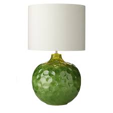 odyssey green ceramic table lamp