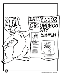 On the second day of february, americans look to a groundhog to tell them whether or not spring will come early. Groundhog Day Coloring Pages Woo Jr Kids Activities