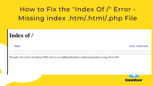 missing index htm html php file