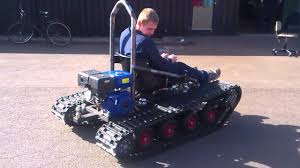 home made tracked vehicle first test