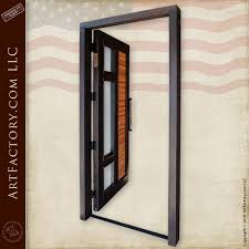 solid wood door with glass panels
