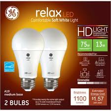 Ge Led Light Bulbs 13w Relax Hd 2 Ct